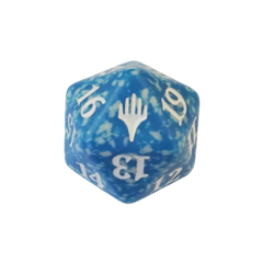 Magic D20 Spindown Dice - Blue Planeswalker Symbol